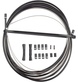 SRAM Stainless Steel Shift Cable and Housing Kit - Road/MTB, 4mm, Reinforced Linear Strand, Black