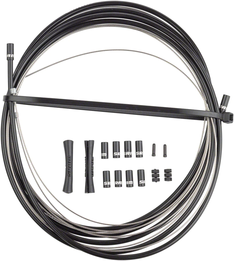 SRAM SHIFT CABLE KIT SS 4MM BL SRAM Shift Road and MTB Cable Kit Black 4mm 1x 1500mm 1x 2 CABLE 4MM SHIFT KIT BLACK V2 Mornington Berwick Cycles