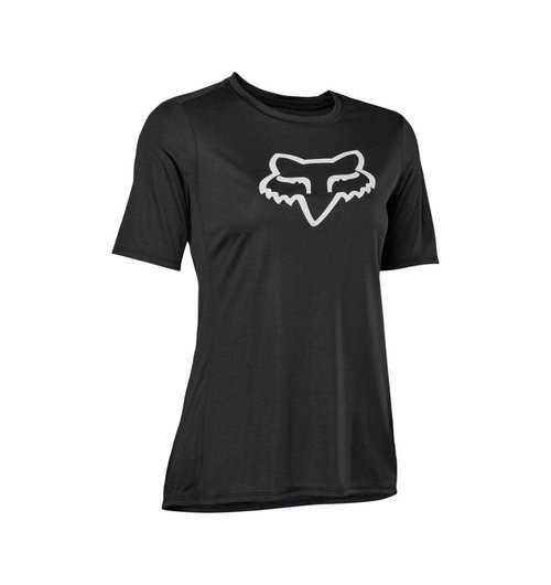 FOX Racing Apparel Womens Ranger Short Sleeve Foxhead Jersey Black