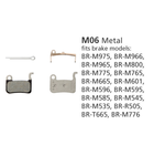 Shimano BR-M965 METAL PADS & SPRING M06
