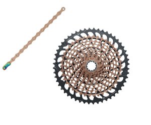 Eagle 12-Speed Copper Chain & Cassette Combo w/ XG-1299 10-52T cassette & 126 link chain