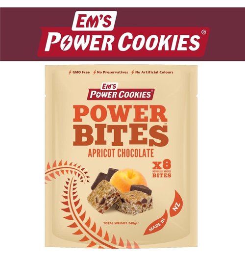 Em’s Power Cookies Apricot Chocolate Power Bites - 240g - 8 Pack