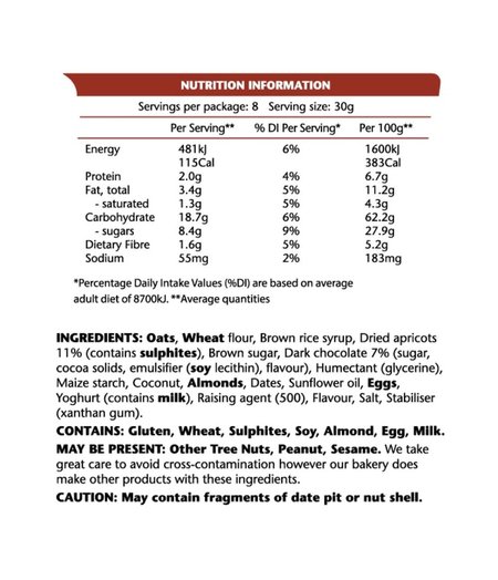 Em’s Power Cookies Apricot Chocolate Power Bites - 240g - 8 Pack