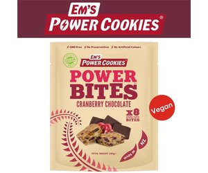 Cranberry Chocolate Power Bites - 240g - 8 Pack