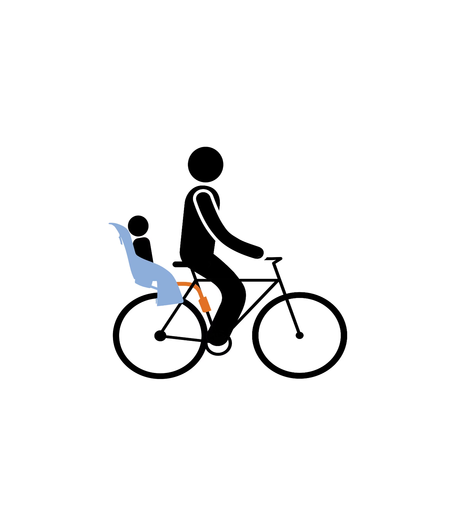 Thule RideAlong Tiltable Child Bike Seat Light Gray (Mount Behind Adult)