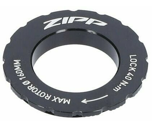 Hub Centerlock Disc Thin Lockring Black Zipp Logo 140mm & 160mm Rotor (Max 160mm)