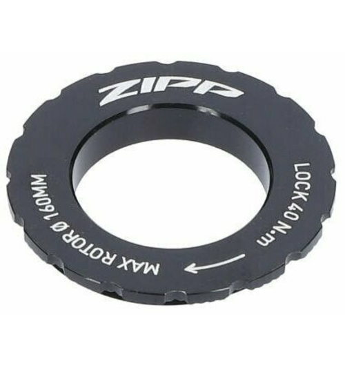 Zipp Hub Centerlock Disc Thin Lockring Black Zipp Logo 140mm & 160mm Rotor (Max 160mm)