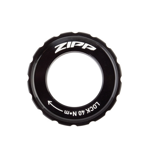 Zipp Hub Centerlock Disc Lockring Black Zipp Logo 160mm+ Rotor Size