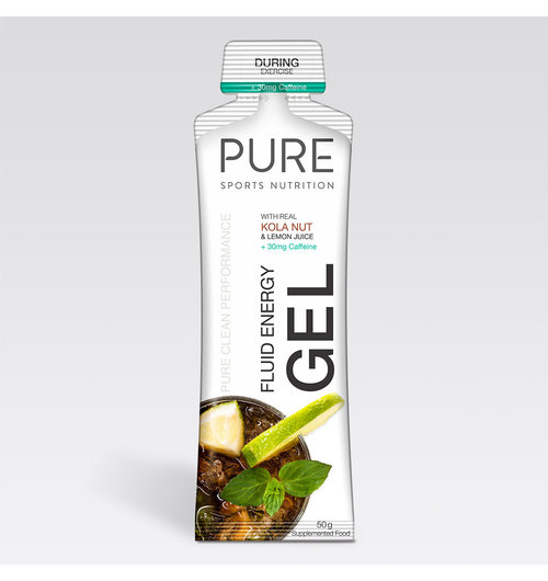 Pure Fluid Energy Gel 50g - Kola Nut & Lemon Juice w/30mg Caffeine