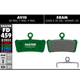 Galfer FD459 Brake Pads (G1554T PRO Compound) SRAM Guide R-RS-RSC, Avid XO Trail - Pair