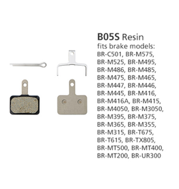 Shimano BR-MT400 Resin Pads & Spring B05S-RX