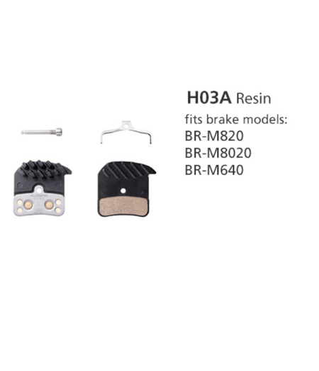 Shimano BR-M820 Resin Pad & Spring H03A-RF w/ fin also BR-M8020 and BR-M640