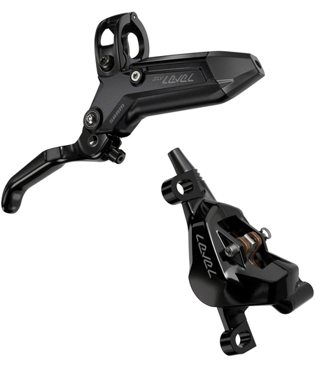 SRAM Disc Brake Level Silver Stealth 2 Piston -  Aluminum Lever, Stainless Hardware, Post Mount