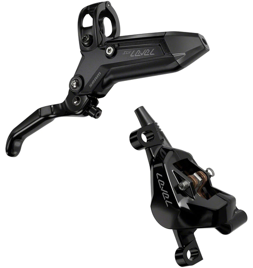 SRAM Disc Brake Level Silver Stealth 2 Piston -  Aluminum Lever, Stainless Hardware, Post Mount