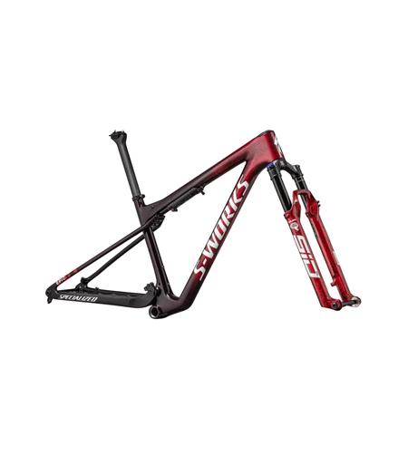 Specialized S-Works Epic World Cup Frameset (taking pre-orders for Dec '23) Gloss Red Tint / Flake Silver Granite / Metallic White Silver