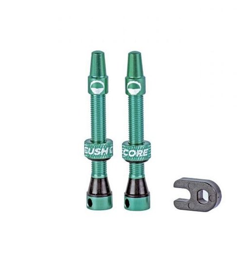 CushCore Tubeless Valves (Pair) Turquoise 44mm