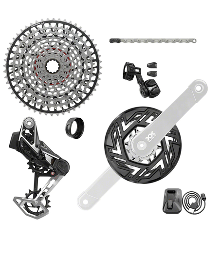 SRAM XX Eagle T-Type eBike AXS Groupset - 104BCD 36T, Derailleur, Shifter, 10-52t Cassette, Clip-On Guard (*Does NOT include crankarms*)
