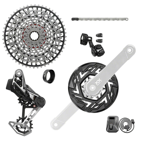 SRAM XX Eagle T-Type eBike AXS Groupset - 104BCD 36T, Derailleur, Shifter, 10-52t Cassette, Clip-On Guard (*Does NOT include crankarms*)