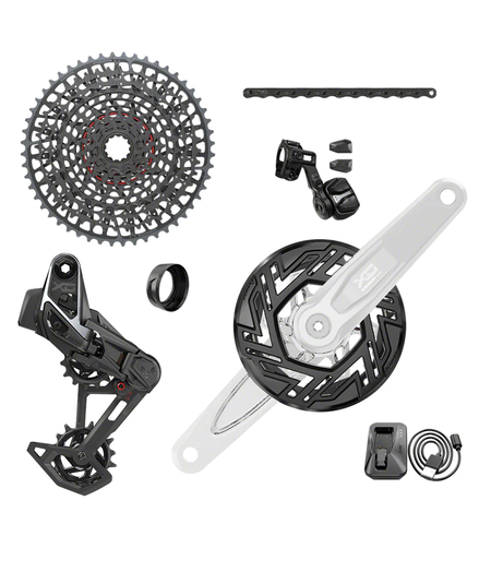 SRAM X0 Eagle T-Type eBike AXS Groupset - 104BCD 36T, Derailleur, Shifter, 10-52t Cassette, Clip-On Guard (*does NOT include crankarms*)
