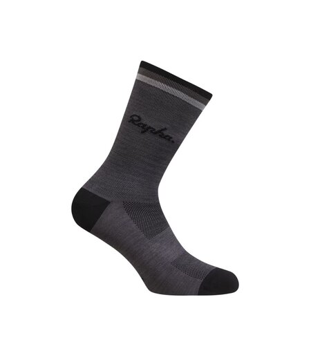 Rapha Logo Socks Grey Marl / Black / Grey