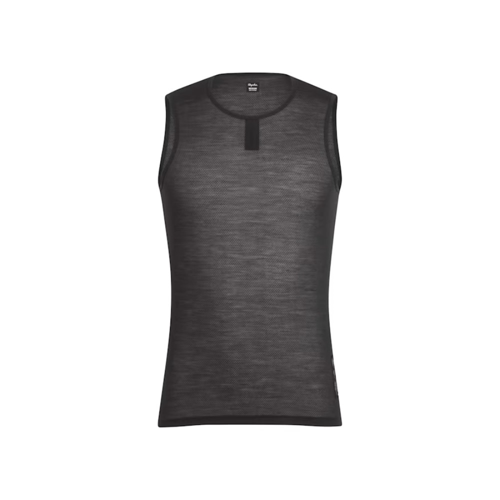 Men's Merino Mesh Base Layer Sleeveless Black Mornington