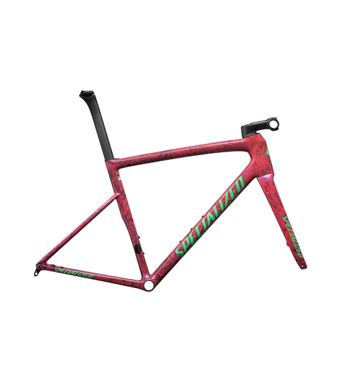 Specialized Tarmac SL8 Frameset Gloss Carbon / Metallic Vivid Pink Strata / Electric Green