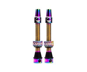 Tubeless Valves (Pair) Oil Slick 44mm