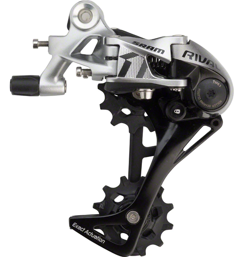 SRAM Rival 1 Rear Derailleur - 11 Speed, Long Cage, Black/Silver, Type 3