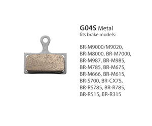 BR-M8000 Metal Pads & Spring G04S w/Split Pin