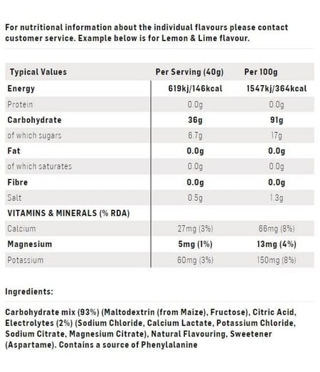 SiS GO Electrolyte Sports Fuel 500g Lemon & Lime