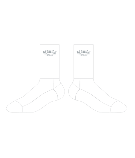 Pedal Mafia BC Shop Kit Socks White w/Grey Logo
