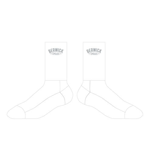 Pedal Mafia BC Shop Kit Socks White w/Grey Logo