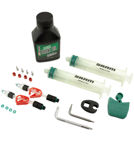 SRAM Standard Mineral Oil Bleed Kit (Includes 2 Standard Syringes, M4 Fittings, Bleed Blocks, Torx Tool,  Crowfoot, Bleeding Edge Fitting, Maxima Mineral Oil) - DB8 / Maven
