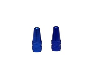 Aluminum Valve Caps Presta Blue - Pair
