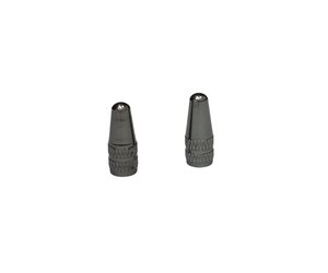 Aluminum Valve Caps Presta Gunmetal Grey - Pair