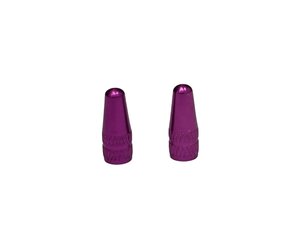 Aluminum Valve Caps Presta Purple - Pair