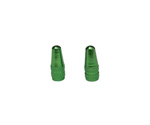 Aluminum Valve Caps Presta Green - Pair
