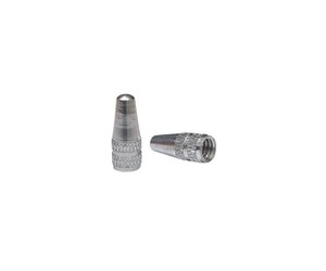 Aluminum Valve Caps Presta Silver - Pair