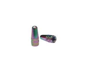 Aluminum Valve Caps Presta Oil Slick - Pair