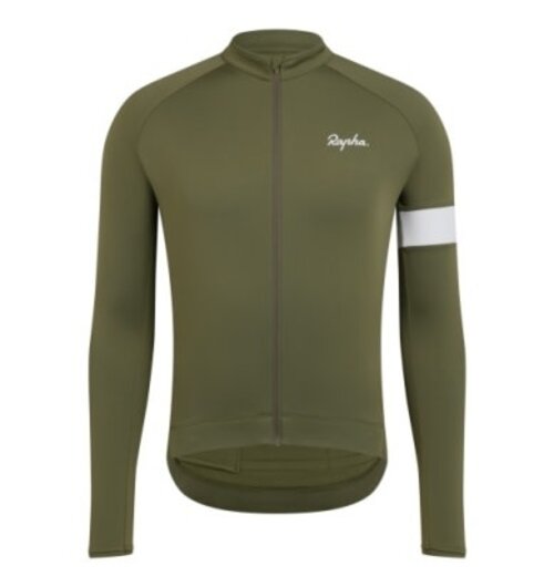 Rapha Men's Long Sleeve Core Jersey Dark Khaki Size SMALL
