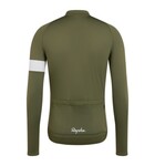 Rapha Men's Long Sleeve Core Jersey Dark Khaki / White