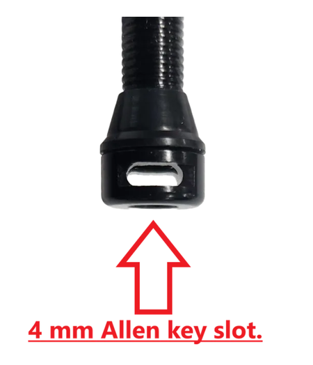 Tubeless Valve, Alloy, Black, 44mm (Sold Individually) FV/PV, patent design with extra side hole,  - Great valve for use with tyre inserts (Integrated valve removal tool in cover)