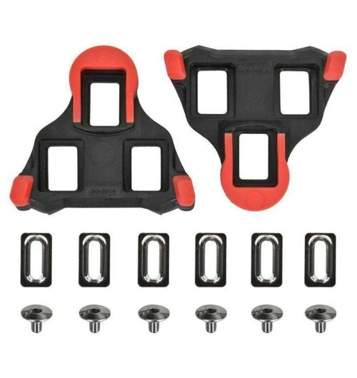 Shimano SM-SH10 SPD-SL Cleat Set - Red - Fixed Mode