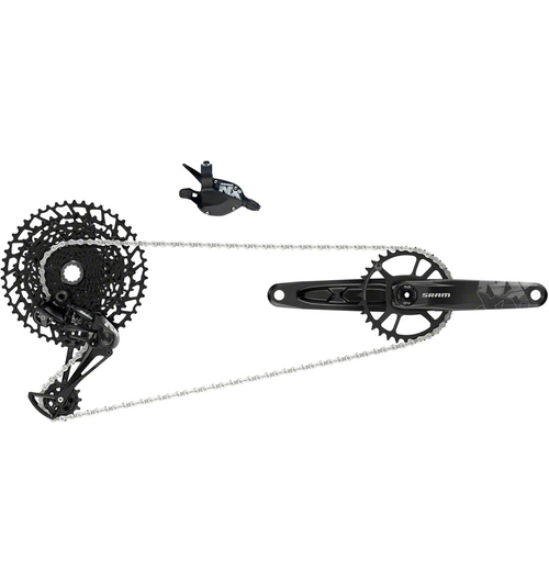 SRAM NX Eagle DUB Groupset 170mm Boost (Rear Der, Trigger Shifter w Clamp, Crankset DUB 12-Speed w/ DM 32t X-SYNC Chainring, Chain 126 links 12s, Cassette PG-1230 11-50t, Chaingap Gauge)