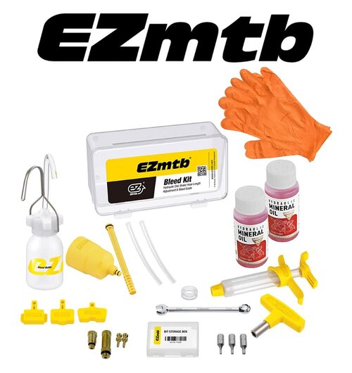 EZmtb Shimano Compatible Brake Bleed Kit w/ 2x 60ml Mineral Oil Bottles