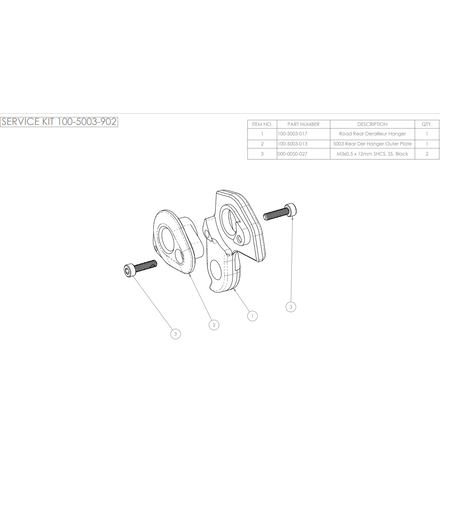 ENVE Hanger Kit Road Rear Derailleur for Melee & Fray