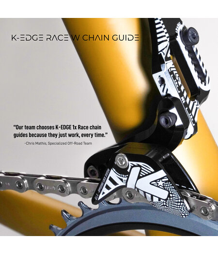 K-Edge RACE W Chain Guide - Waterbottle Cage Mount