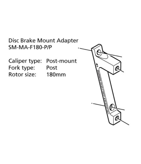 Shimano SM-MA-F180-PP Adaptor 180mm Caliper: Post Frame/Fork Mount: Post