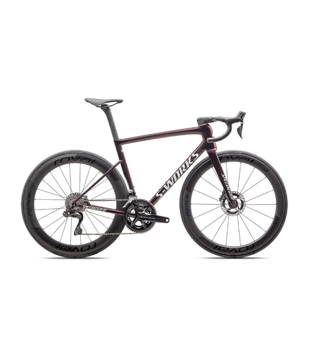 Specialized S-Works Tarmac SL8 Shimano Dura-Ace Di2 - Gloss Solidity / Red To Black Pearl / Metallic White Silver