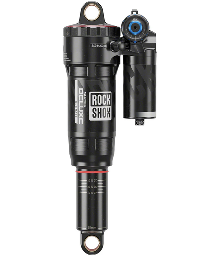 RockShox Super Deluxe Ultimate RC2T Rear Shock - 210x55mm Linear Air, 0 Neg/2 Pos Token, Reb 55 / Comp 30, L/O4